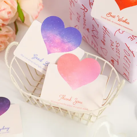 Herzförmige Faltbare Grußkarte Traumhafter Sternenhimmel Segen Nachricht Karte Für Valentinstag Geburtstag Hochzeit Geschenk