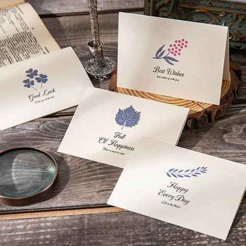 Vintage Minimalistische Grußkarten Mit Umschlägen Retro Botanische Florale Grußkarte Geburtstag Abschluss Hochzeit Geschenk Nachricht Karte