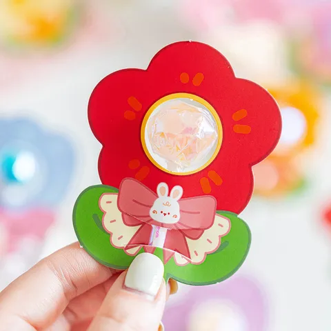 Süße Blumen Lutscher Dekokarten Kindertag Schulbelohnungen Karton Süßigkeitenhalter Partyzubehör Geschenkverpackung Zubehör