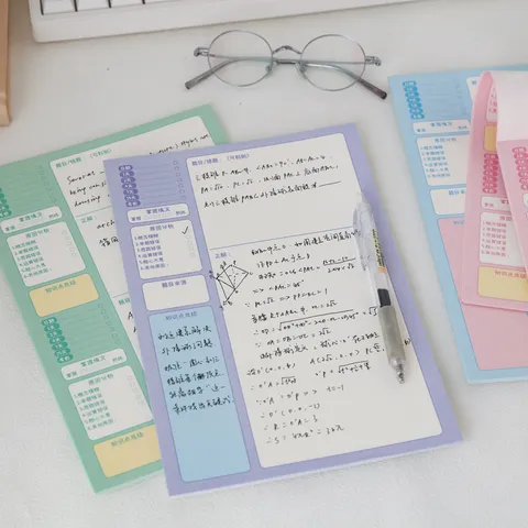 Bloc-notes de Correction d'Erreurs Étudiant Vertical B5 Carnet Détachable Planificateur Bloc-notes Fournitures Scolaires
