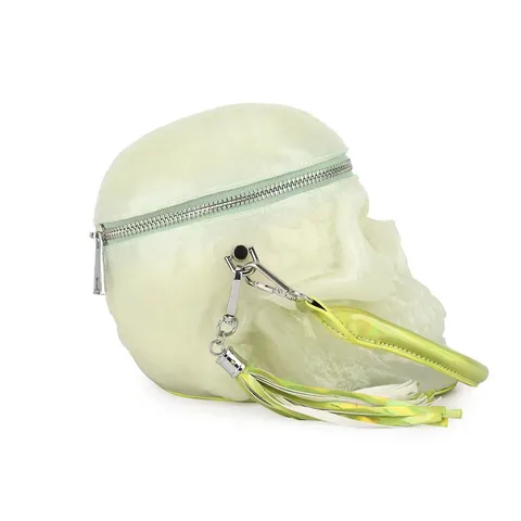 Punk Style Luminous Skull Handbag PVC Gothic Shoulder Bag Halloween Novelty Crossbody Bag For Women Daily Party