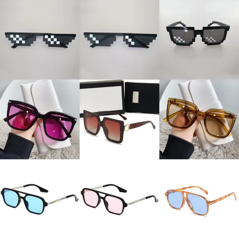 Unisex Fashion Sunglasses Mosaiko Pixelated Retro Aviator Sun Glasses Prostasias UV Trendy Eyewear Andras Gynaika