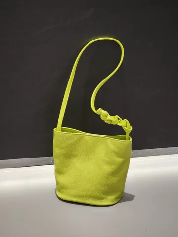 Vegetable Tanned Sheepskin Bucket Bag For Women Simple Casual Underarm Bag Trendy Versatile Shoulder Handbag