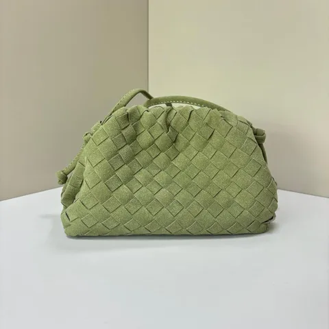 Woven Clutch Bag For Women Soft PU Leather Dumpling Bag Retro Cloud Handbag Fashion Designer Style Underarm Bag