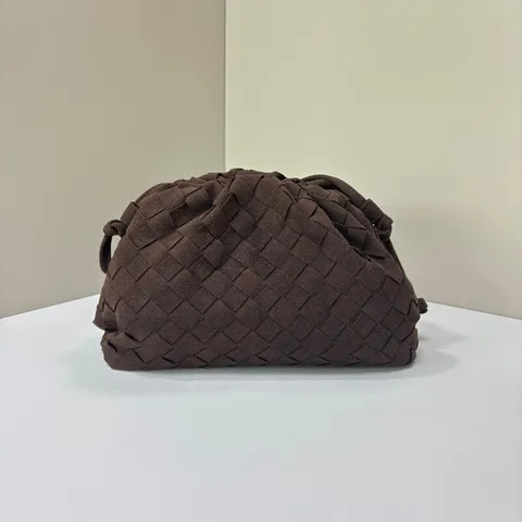 Woven Clutch Bag For Women Soft PU Leather Dumpling Bag Retro Cloud Handbag Fashion Designer Style Underarm Bag