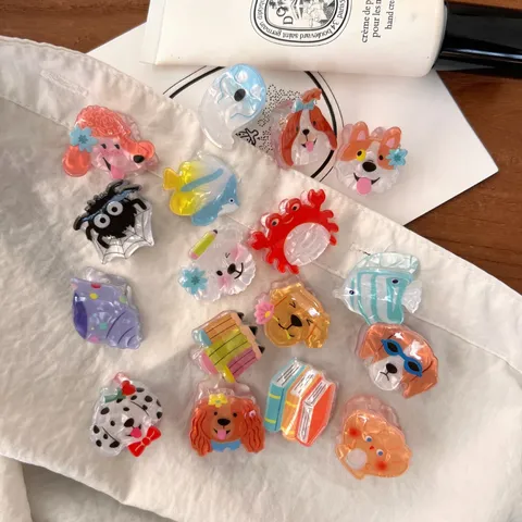 Dolce Mini Molletta per Capelli in Acetato Carino Animale Cartone Animato Pesce Matita Design Fermaglio per Frangia per Donna Accessori Capelli Quotidiani