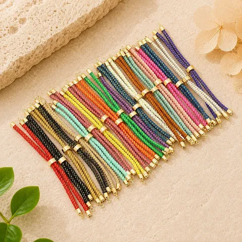 3mm Goudzijde Milanese Touw Gevlochten Koord Voor DIY Armband Maken Koper Verguld Verstelbaar Halfafgewerkte Drakenschubben Touw Accessoires