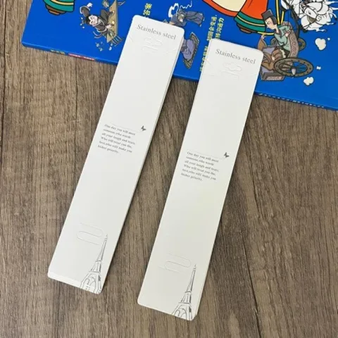 Λευκές Μακριές Κάρτες Προβολής Κολιέ για DIY Συσκευασία Βραχιολιών Κάρτες Κοσμημάτων με Μοτίβο Πύργο του Άιφελ