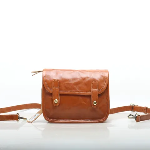 Borsa a Tracolla Retro in Vera Pelle da Donna Borsa a Spalla Casual Tinta Unita Borsa Cartella in Pelle Bovina Vintage