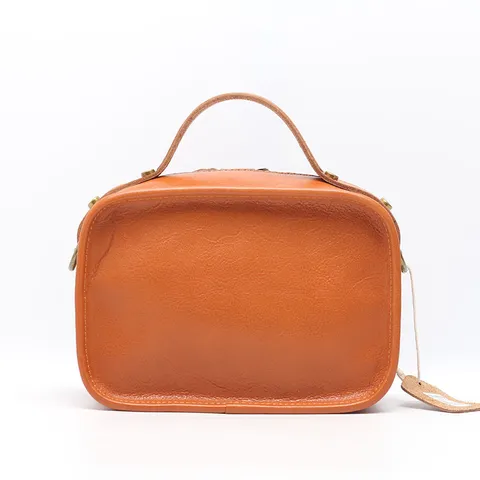 Borsa Boston Vintage in Vera Pelle da Donna Borsa a Tracolla Casual con Manico Superiore Elegante Borsa a Mano