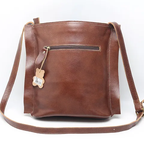 Borsa a Tracolla Vintage in Vera Pelle da Donna Borsa a Tracolla Tessuta a Mano Retro Pelle di Vachetta Casual