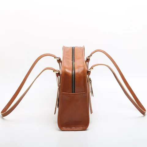 Borsa a Tracolla da Donna in Vera Pelle Vintage Pelle Bovina Borsa Tote Grande Capacità Casual Commuting Tracolla