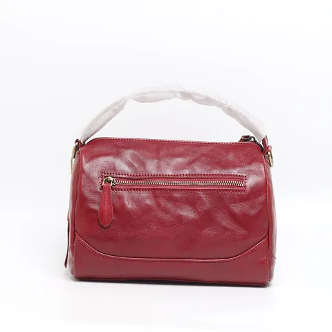 Borsa Boston Vintage da Donna in Pelle di Vacchetta Borsa Casual Tracolla Borsa a Mano alla Moda