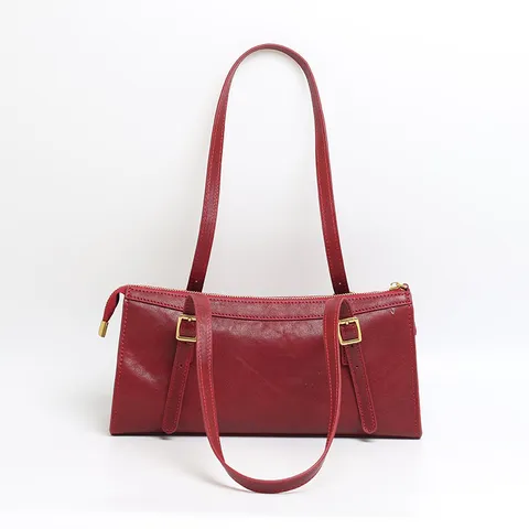 Borsa Tote da Donna in Vera Pelle Vintage Minimalista Urbano Borsa a Tracolla Sottobraccio Manico Superiore Commuter