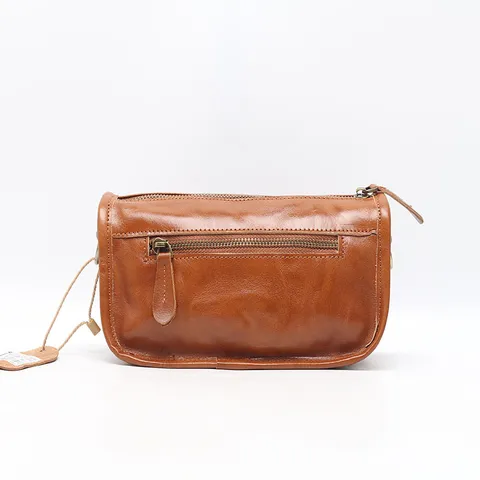 Borsa a Tracolla in Vera Pelle da Donna Urbana Minimalista Borsa Sotto Ascella Pelle di Vacchetta Primo Strato Borsa a Mano