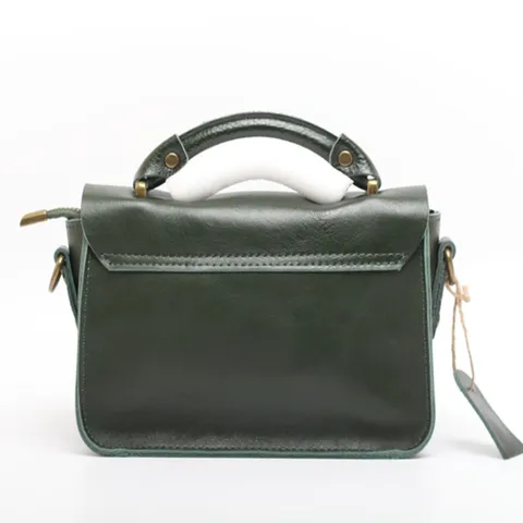 Sac Bandouliere Femme en Cuir Veritable Vintage Cuir de Vachette Sac Epaule Casual avec Serrure en Metal