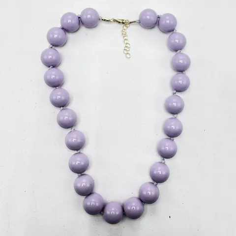 Bohemian Round Acrylic Bead Necklace for Women Fashion Chunky Beaded Chain Necklace for Festival Daily Jewelry Gift