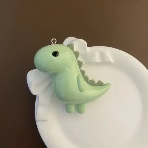 Mignon Dinosaure De Dessin Animé Porte Clés Charme Acrylique Dinosaure Pendentif Pour Sac Voiture Bijoux Accessoires