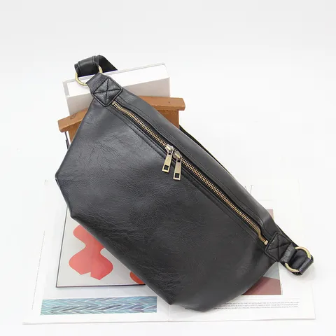 Men's Fashion PU Leather Chest Bag Casual Street Trend Crossbody Sling Bag Wear-Resistant Solid Color Daily Bag
