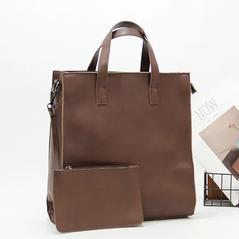 Sac à Main Vintage en Cuir PU pour Homme Grande Capacité Cartelle Affaires Casual Sac Bandoulière