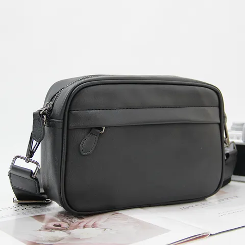 Bolso Bandolera de Cuero PU Casual para Hombre Bolso Crossbody de Moda Color Sólido Viaje Diario Pequeño Bolso Mensajero Cuadrado