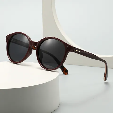 Unisex Vintage Ronde Gepolariseerde Zonnebril UV400 Bescherming TAC Lens Plastic Frame Retro Zonnebril Voor Rijden Buiten Mode Stijlen