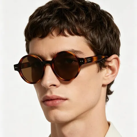 Retro Ronde Gepolariseerde Zonnebril Voor Dames Heren Plastic Frame UV400 Bril Klassieke Vintage Outdoor Brillen Reizen
