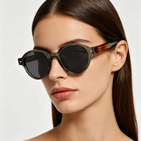 Gepolariseerde Zonnebril Voor Heren Vrouwen Retro Rond Frame Zonnebril UV400 Bescherming Mode Outdoor Eyewear Plastic TAC Lens Zonnebril