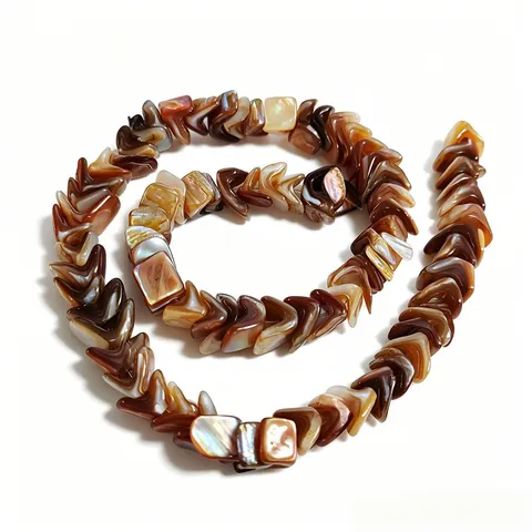 Natural Freshwater Shell Triangle Cowpea Bead Chain Spacer Accessory DIY Bracelet Necklace Handmade Material