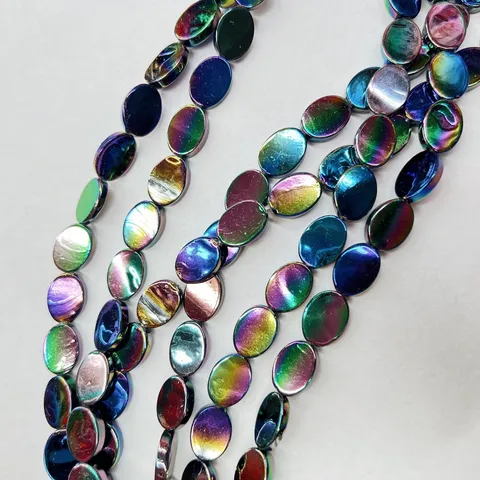 Natural Freshwater Shell Beads AB Color Butterfly Egg-Shape Round Disc DIY Handmade Necklace Bracelet Jewelry Accessories