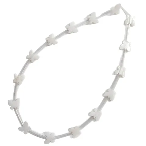 Natural Freshwater Shell Butterfly Beads String DIY Jewelry Making Half Finished Accessories Hairpin Material Natural Color