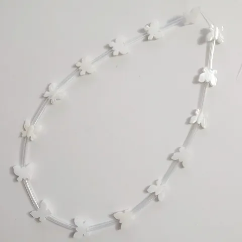 Natural Freshwater Shell Butterfly Beads String DIY Jewelry Making Half Finished Accessories Hairpin Material Natural Color