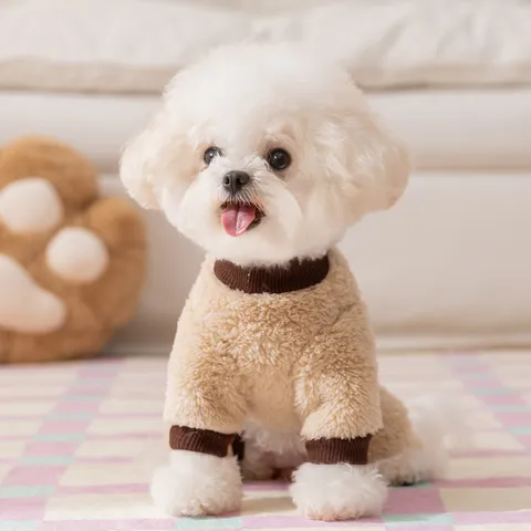 Mono Cálido de Forro Polar Ártico para Mascotas Ropa de Invierno para Perros Bordada con Frutas de Dibujos Animados Pijama Acogedor para Gatos Perros Pequeños Medianos