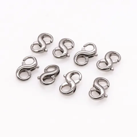 Stainless Steel Figure-Eight Spring Buckle Dual Open Connectors DIY Jewelry Findings Key Chain Accessories