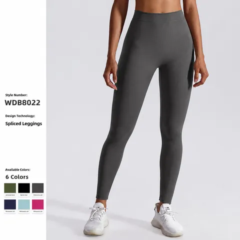 Pantalón de Yoga Rizado Levanta Glúteos de Talle Alto para Mujer Leggings Deportivos Control de Abdomen Fitness