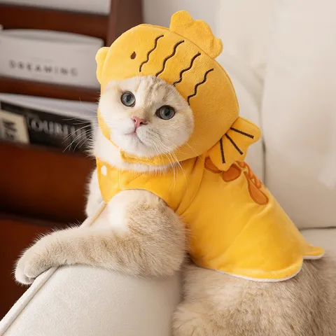 Taiyaki Hund Cosplay Kostüm Lustige Katze Weste Weiche Fleece Haustier Kleidung Warme Winter Verwandlung Outfit Für Kleine Hunde