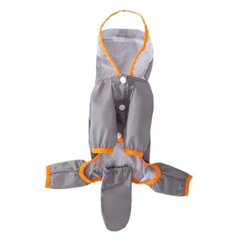 Imperméable Chien Animaux de Compagnie Couverture Totale Chiot Veste de Pluie Capuche Transparente Queue Manchon de Protection Pour Petits Chiens Teddy