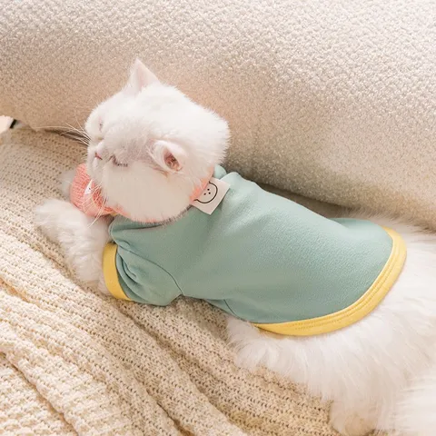 Pet Winter Warm Velvet Sweater And Scarf Outfit For Small Dogs Cats Puppy Kitten Soft Bear Pattern Base Shirt Clothes