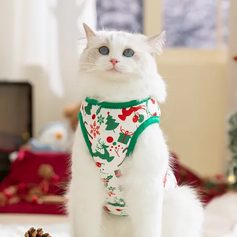 Pet Clothes Autumn Winter Fleece Warm Thermal Dog Cat Sweater Christmas Elk Snowman Apparel Cute Pet Outfit