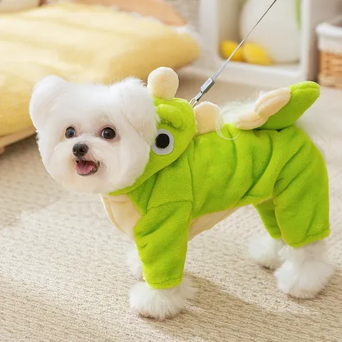 Lustiges Dinosaurier Monster Haustier Kostüm Warmer Fleece Hunde Hoodie Kleiner Welpen Katzen Verwandlung Winter Haustier Kleidung