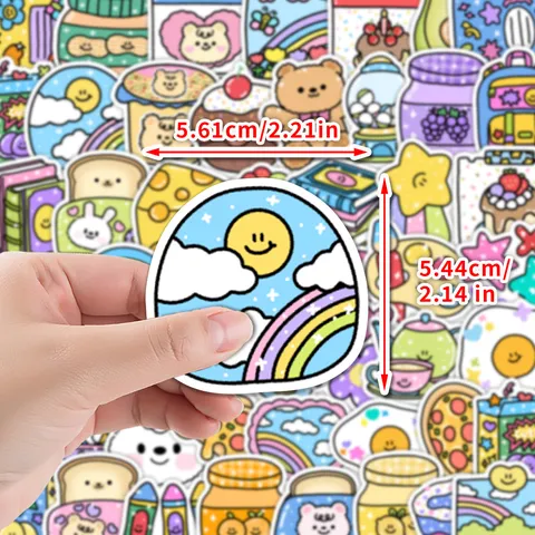 Niedliche Cartoon Kleine Ausdruck Wasserdichte Graffiti Aufkleber Vinyl Aufkleber Für Wasserflasche Koffer Laptop