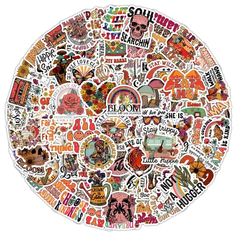 Autocollants De Graffiti Rétro Autocollants En Vinyle Imperméables Pack De Stickers Vintage Esthétiques Pour Ordinateur Portable Voiture
