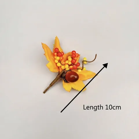 Künstliche Kürbis Ahornblatt Stiele Für Erntedankfest Herbst Ernte Dekor Schaum Seide Tuch Blumenpicks Für Haus Vase Dekoration