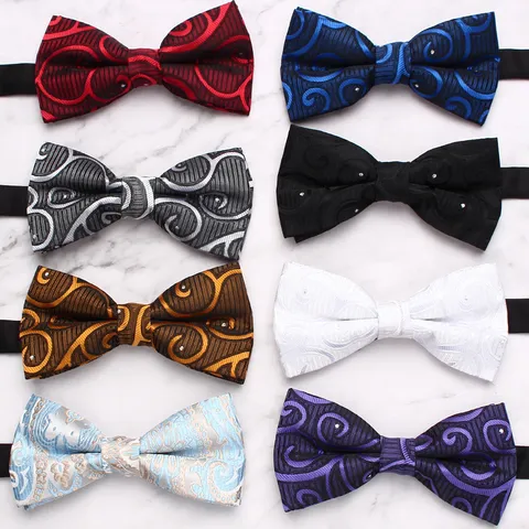 Pajarita Formal de Negocios para Hombre Floral Geométrica Boda Padrino Camisa Traje Accesorio Poliéster Jacquard Pajarita