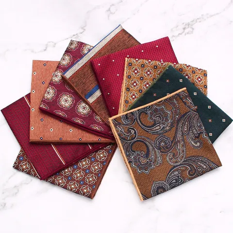 Heren Zakelijk Pak Borstzakje Polyesterzijde Geweven Jacquard Zakdoek Voor Huwelijksbanket Formele Kleding Accessoires