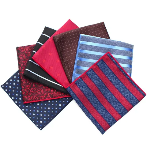 Pañuelo de Bolsillo Jacquard Moda Hombre Negocios Casual Traje Esquinero A Rayas Floral Paisley Boda