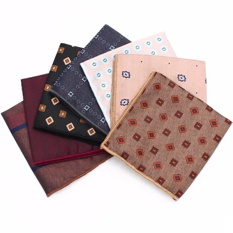 Mens Business Formal Pocket Square Suit Handkerchief Jacquard Wedding Party Suit Accessories Polyester Silk
