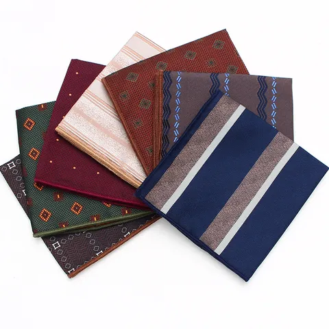 Mens Business Formal Pocket Square Suit Handkerchief Jacquard Wedding Party Suit Accessories Polyester Silk