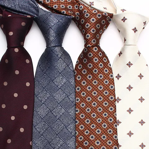 Corbata Clásica Tejida de Paisley para Hombres Negocios Casual Formal Boda Banquetes Cuello Elegante Corbata de Seda de Poliéster para Hombres