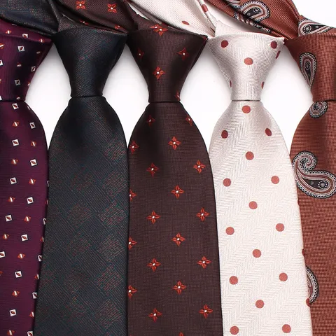 Corbata Clásica Tejida de Paisley para Hombres Negocios Casual Formal Boda Banquetes Cuello Elegante Corbata de Seda de Poliéster para Hombres